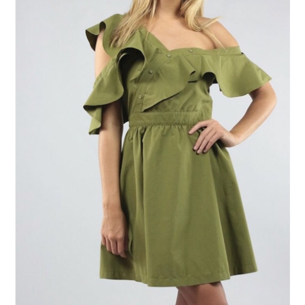 J.O.A Ruffle Off Shoulder Dress - Picture 3 of 6